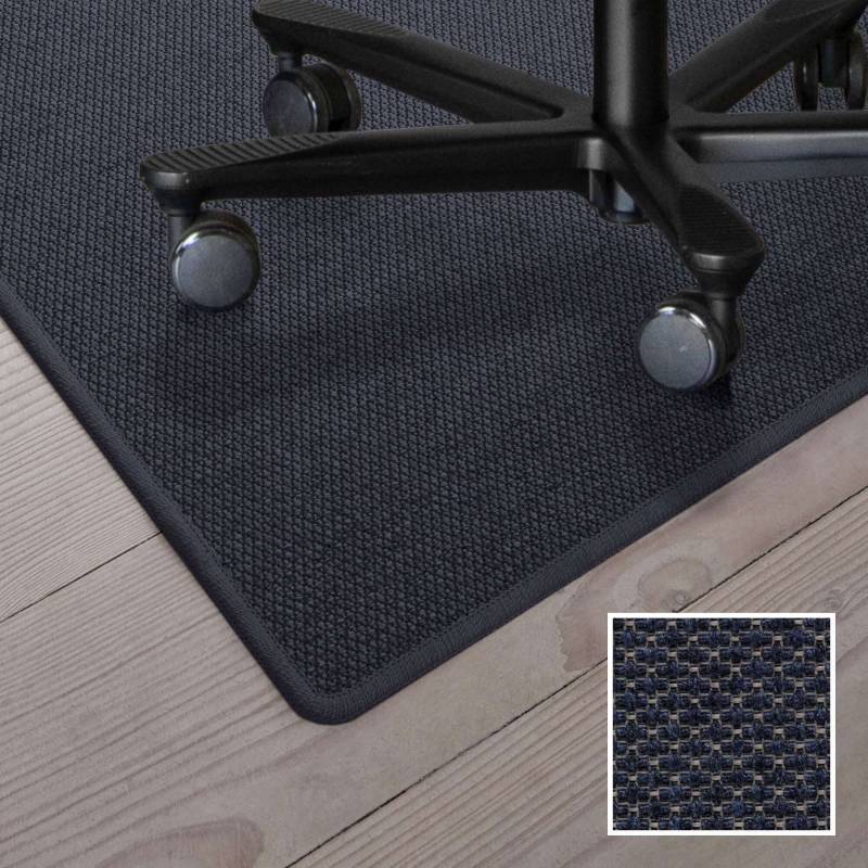 Stoleunderlag t&aelig;ppe 120x180cm m&oslash;rkebl&aring;