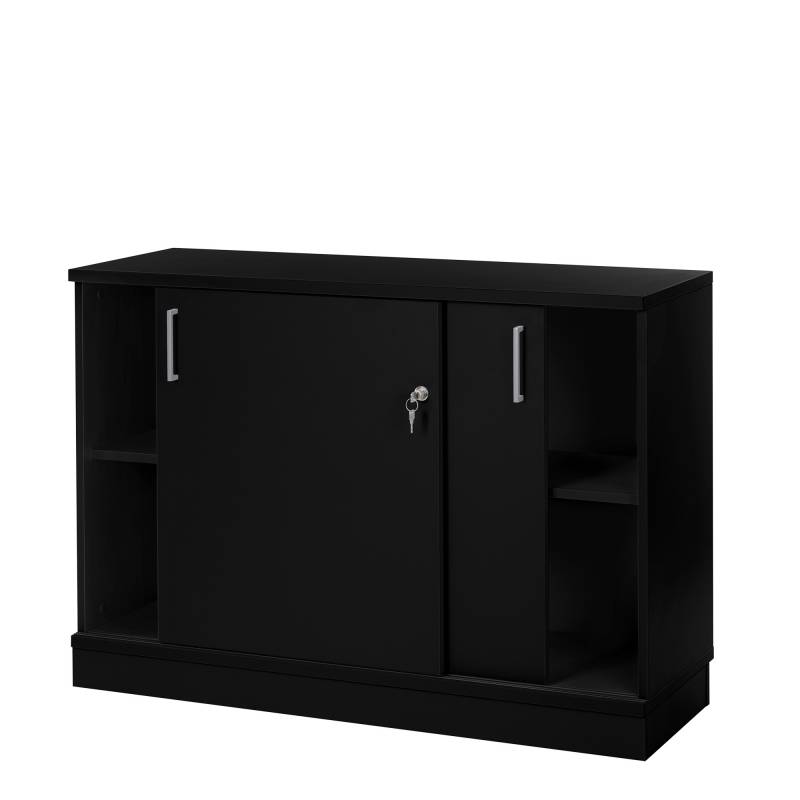 Office skab med skyded&oslash;r 1200x830x425mm sort