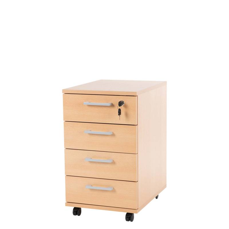 Office ECO X skuffekassette med 4 skuffer bøg