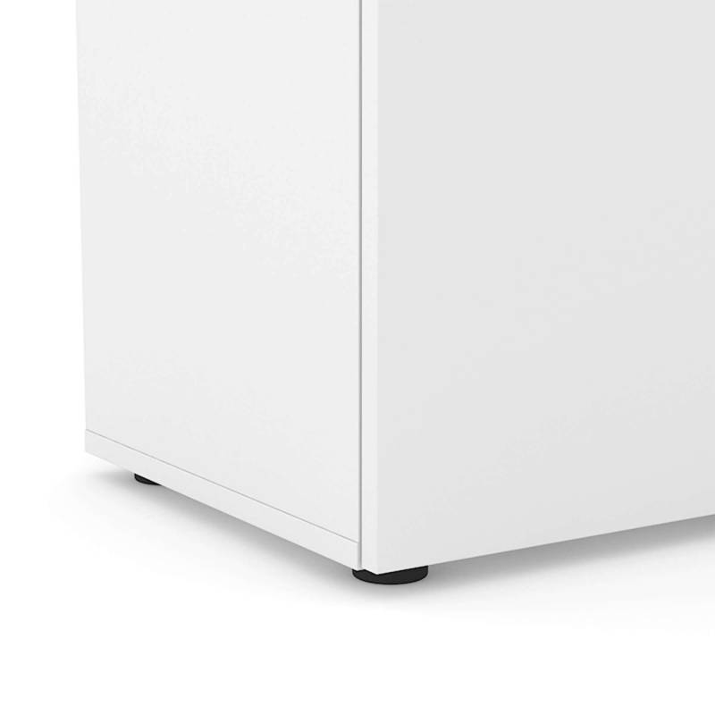 Plastikf&oslash;dder til reoler og skabe med en bredde under 80cm, 4 stk
