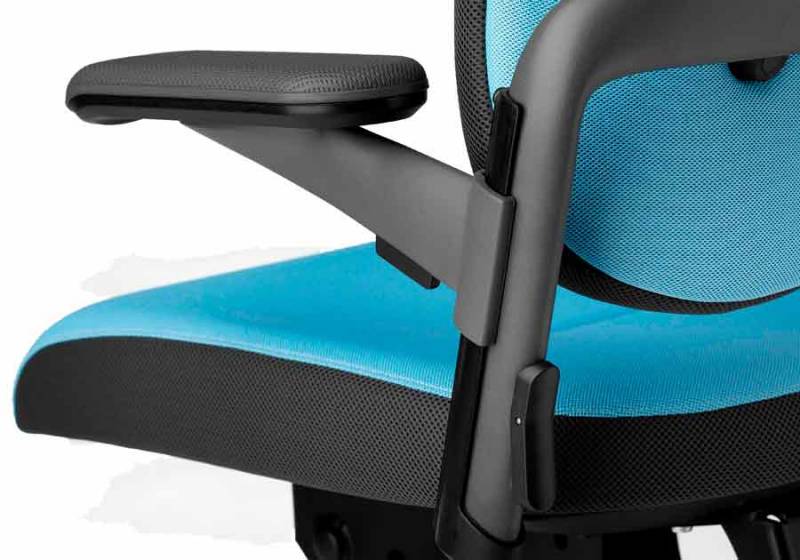 Armlæn til Duo-Back kontorstol med sorte puder, komplet 2 stk