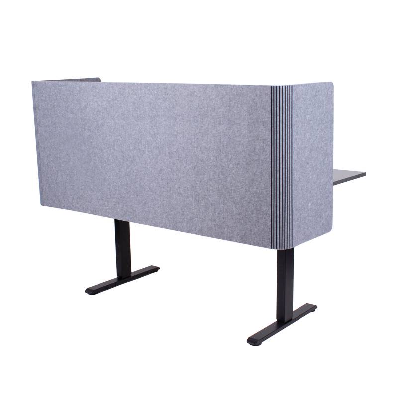 Eco bordskærm til frontmontering PET 160x80cm grå