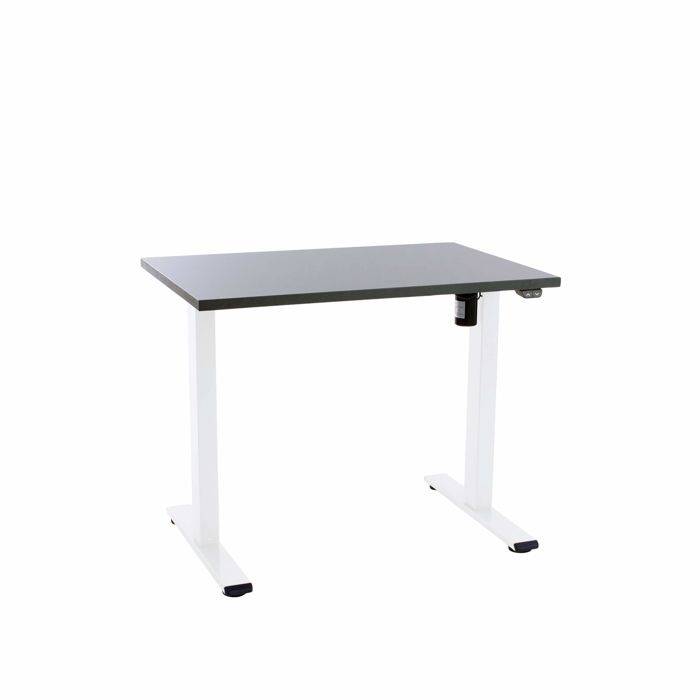 Operator h&aelig;ve-s&aelig;nkebord 90x60cm antracit med hvidt stel