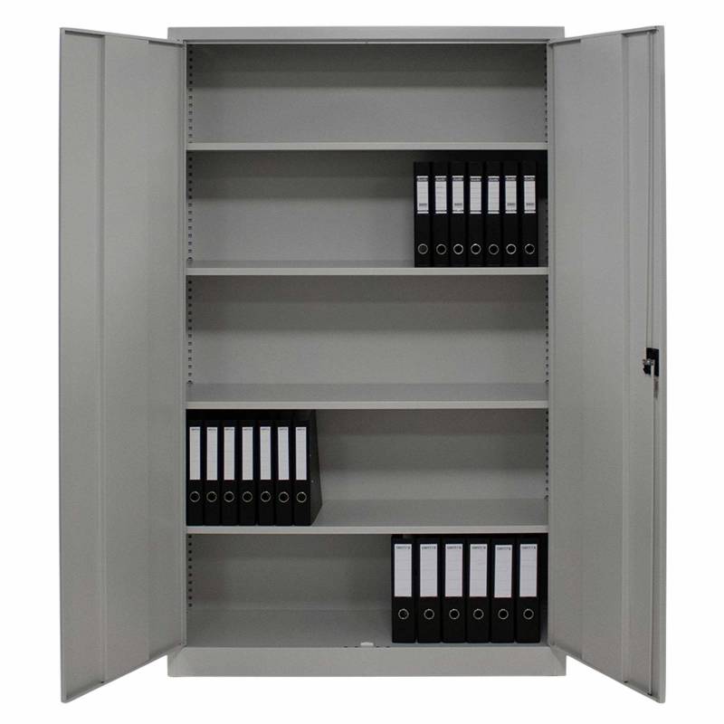 Arkilux III arkivskab i st&aring;l 1950x1200x400mm lysegr&aring;