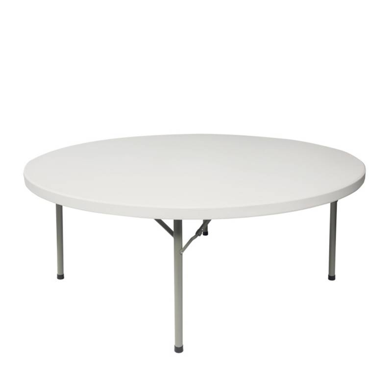 American rundt klapbord Ø180cm til 8-10 personer hvid
