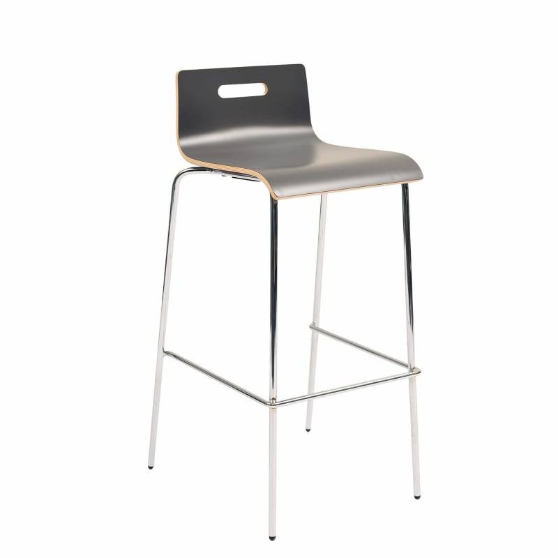 Highline HQ barstol / h&oslash;jstol i massiv krydsfin&eacute; antracit