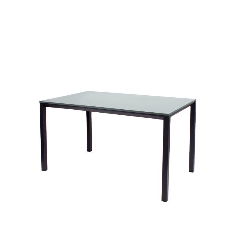 Oporto Base X kantinebord, 80x140 cm, sort stel - Lysegrå