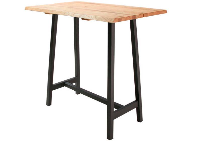 Højbord 110x72x108,5cm natur olieret eg og sort stel