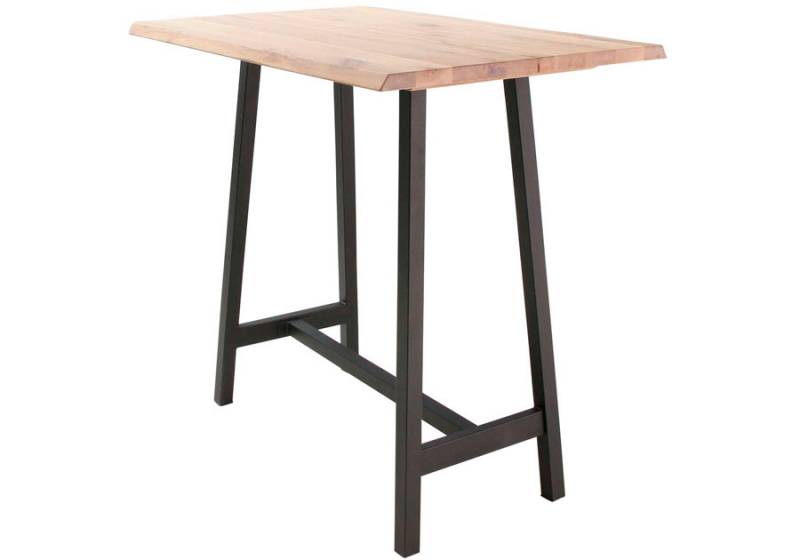 Højbord 110x72x108,5cm hvidolieret eg og sort stel