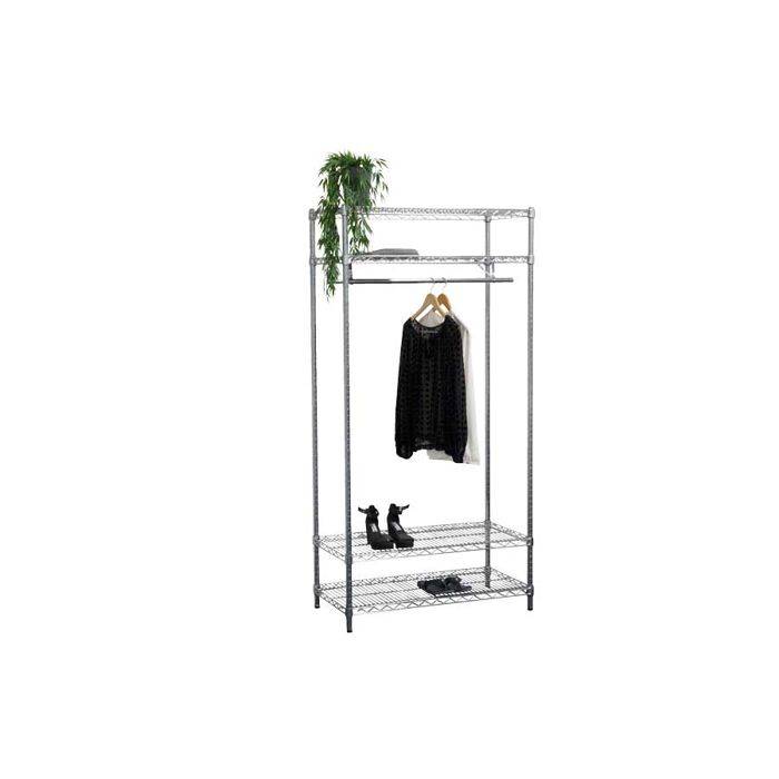 Office tøjstativ Wirefix 46x91x200cm stål