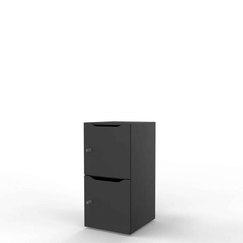 New Choice personaleskab med 2 rum h&oslash;jde 91,7cm antracit