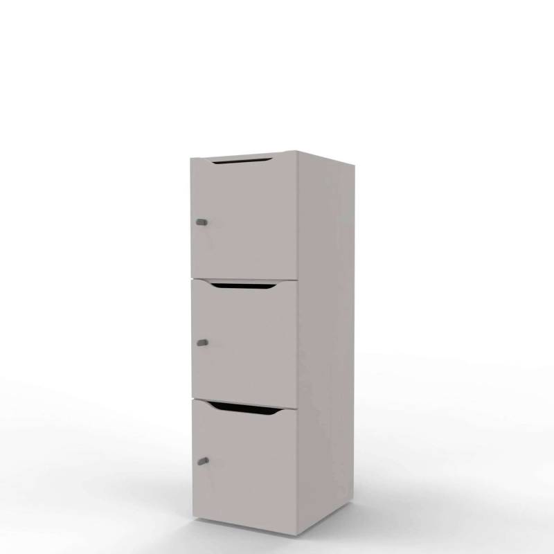New Choice personaleskab med 3 rum h&oslash;jde 136,7cm gr&aring;