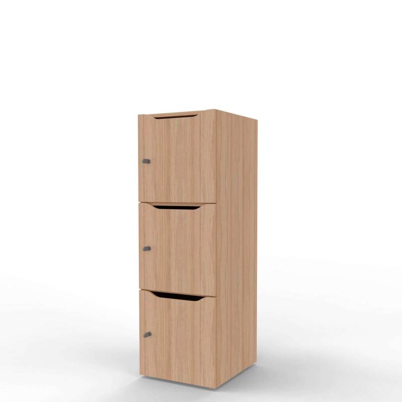 New Choice personaleskab med 3 rum h&oslash;jde 136,7cm eg