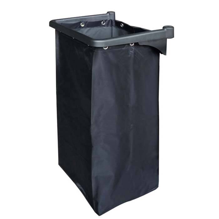 Ramme + affaldsæk til rullebord 97,5 liter sort