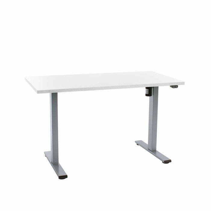 Office elektrisk hæve sænkebord Operator 60x120 cm, alu stel - Hvid