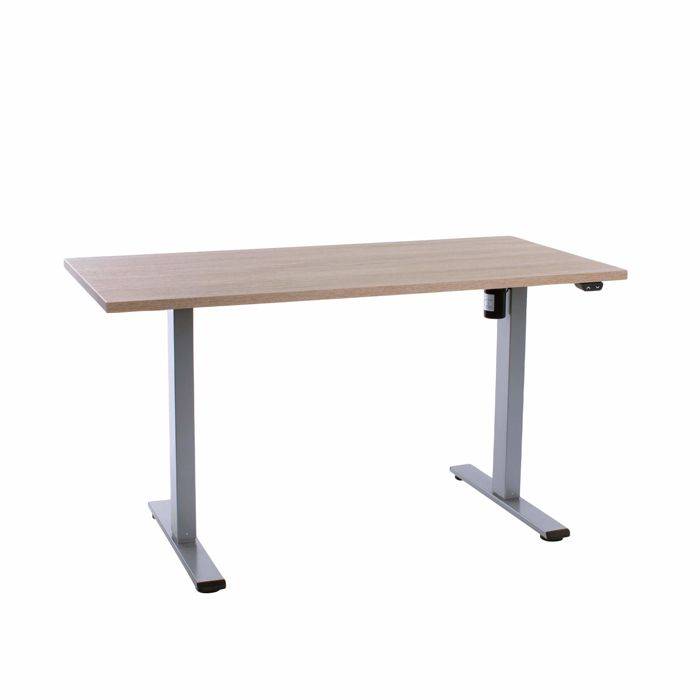 Office hæve sænkebord Operator 70x140 cm, alu stel - Eg