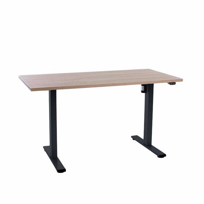 Office elektrisk hæve sænkebord Operator 70x140 cm, sort stel - Eg