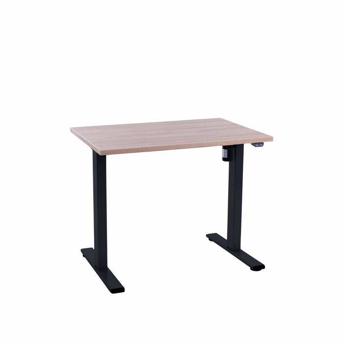 Office elektrisk hæve sænkebord Operator 60x90 cm, sort stel - Eg