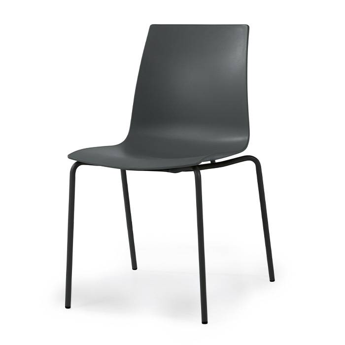 Aya kantinestol komfortabel kantine-mødestol - Antracit