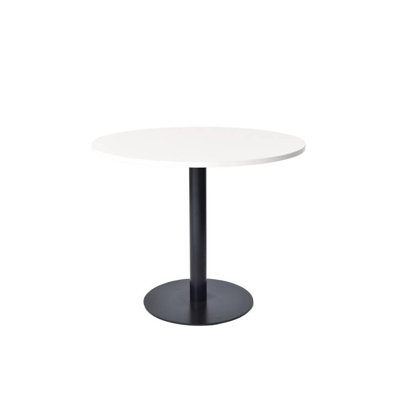 Rundt Bord Van Doren Ø90 cm, sort stel, hvid bordplade