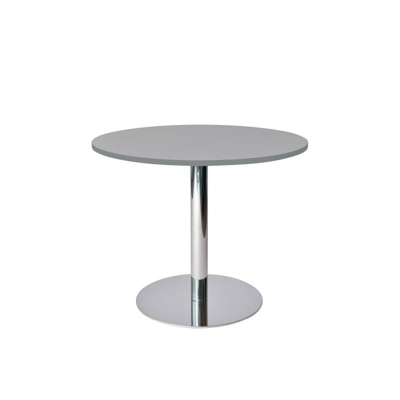 Rundt Bord Van Doren Ø90 cm, blank stel, grå bordplade