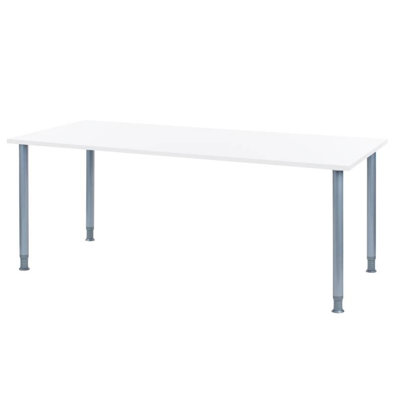 Oporto Futura kantinebord, 180x80 cm, alu - Hvid