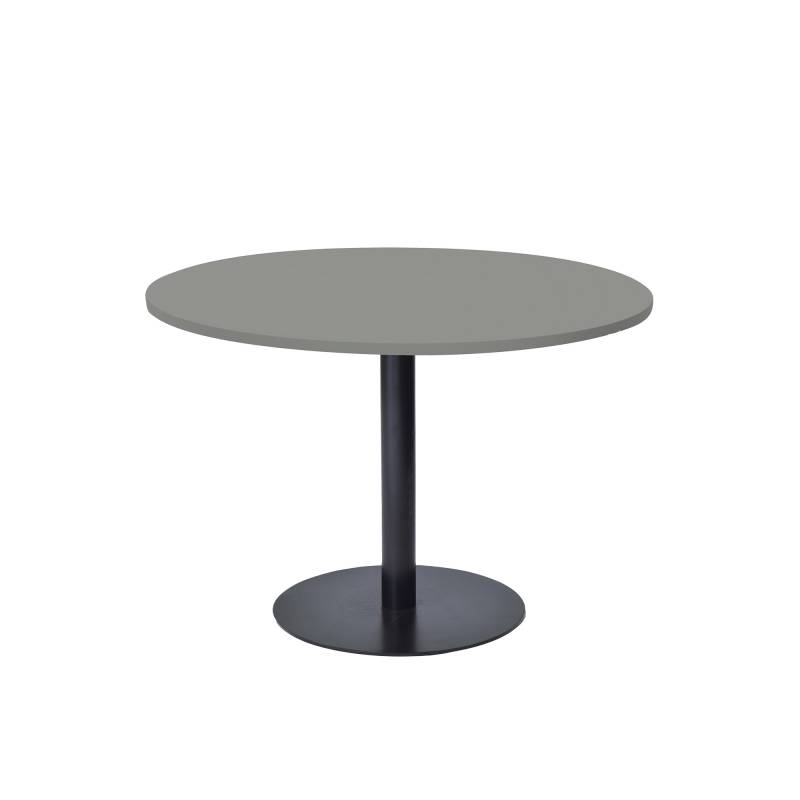 Rundt bord Van Doren Ø110 cm, sort stel laminat, bordplade sort