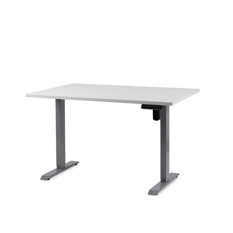 Office elektrisk hæve sænkebord Operator II 60x120 cm, alu stel - Hvid
