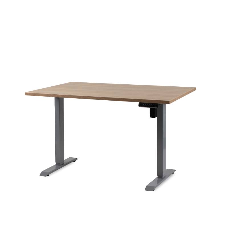 Office elektrisk hæve sænkebord Operator II 60x120 cm, alu stel - Eg