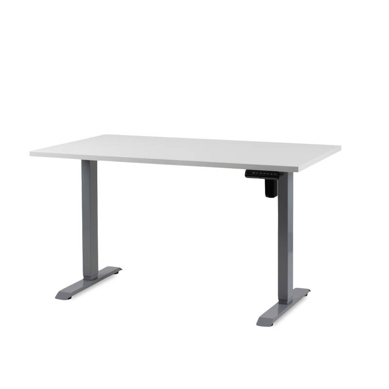 Office elektrisk hæve sænkebord Operator II 70x140cm, alu stel - Hvid