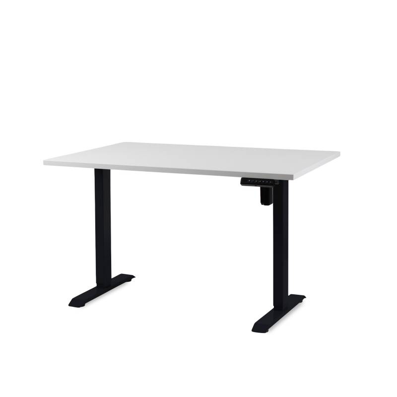 Office elektrisk hæve sænkebord Operator II 60x120 cm, sort stel - Hvid