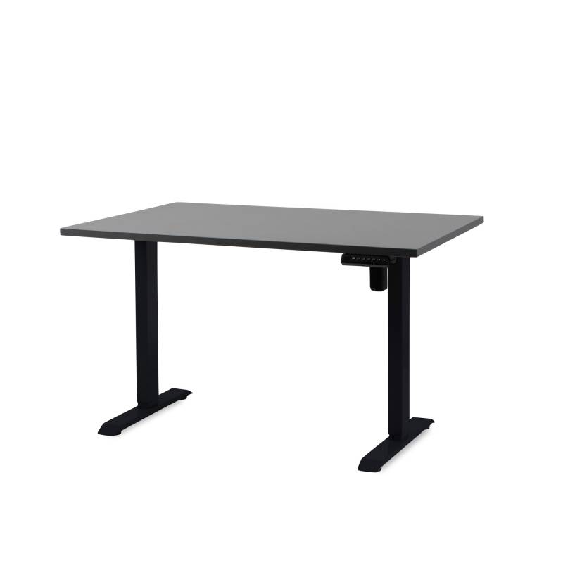 Office elektrisk hæve sænkebord Operator II 60x120 cm, sort stel - Mørkegrå