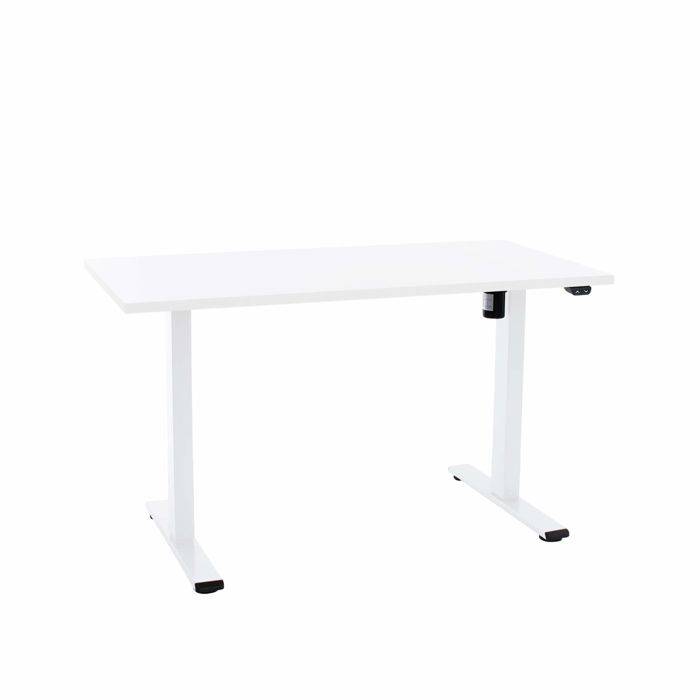 Operator h&aelig;ve-s&aelig;nkebord 120x60cm hvid med hvidt stel