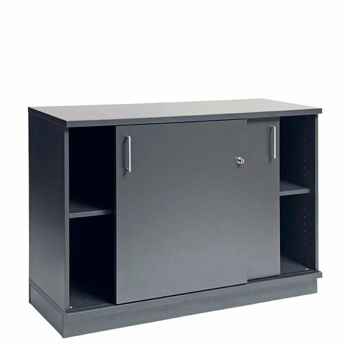 Office skab med skydedør 1200x830x425mm antracit