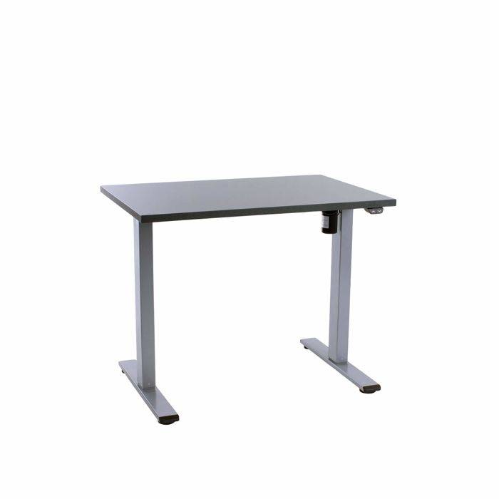 Office elektrisk hæve sænkebord Operator 60x90 cm, alu stel - Antracit
