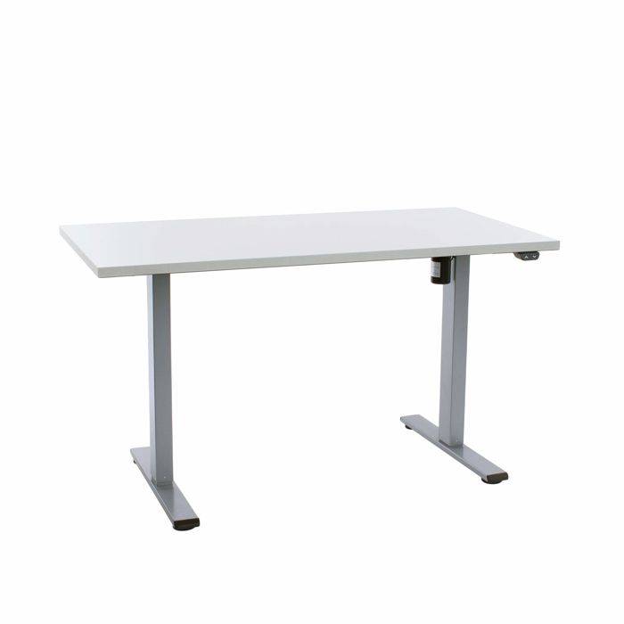 Office elektrisk hæve sænkebord Operator 70x140 cm, alu stel - Hvid