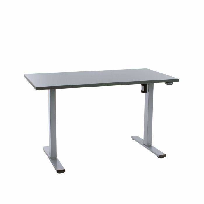 Office elektrisk hæve sænkebord Operator 60x120 cm, alu stel - Antracit