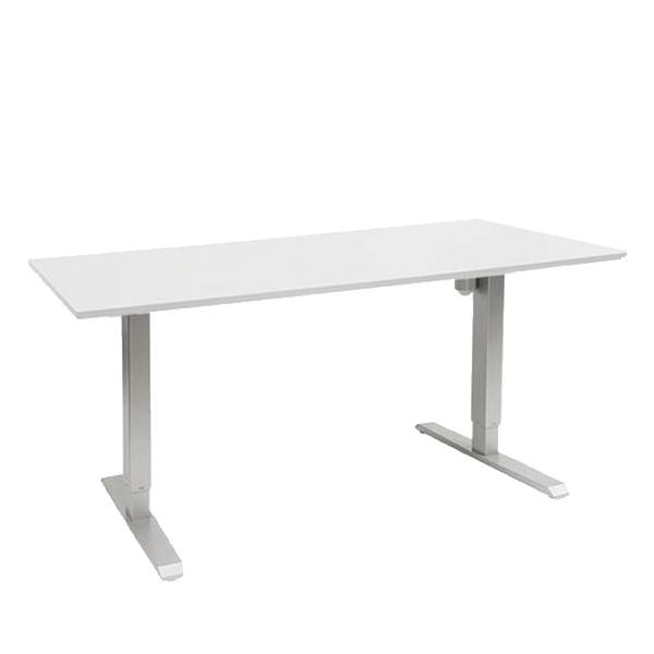 Hæve sænkebord elektrisk Manager 80x160 cm, alu stel - Hvid