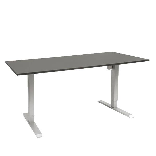 Hæve sænkebord elektrisk Manager 90x180 cm, alu stel - Antracit