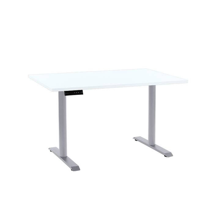 Office EP 3000 hæve sænkebord - Decor laminat 80x120 cm - Hvid
