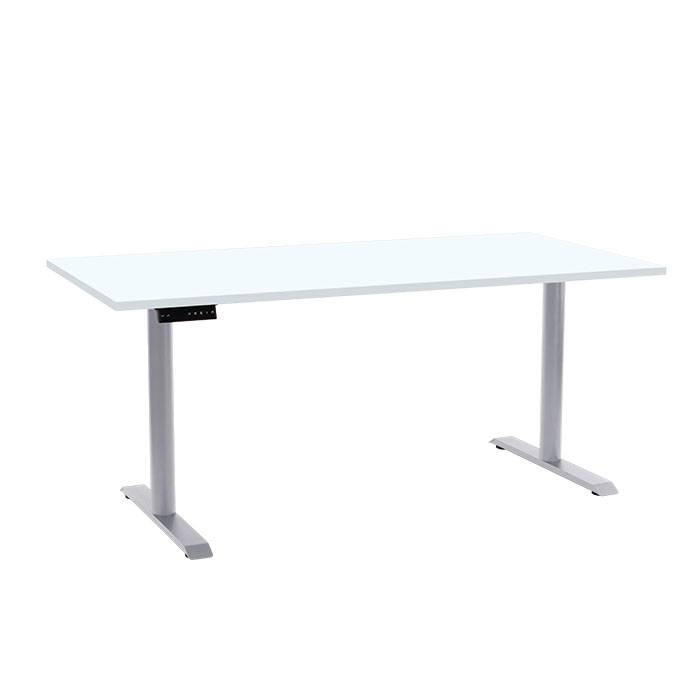 Office EP 3000 hæve sænkebord - Decor laminat 80x160 cm - Hvid bordplade