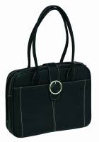 Pierre White Line Dame computertaske 15" i lækkert sort læder