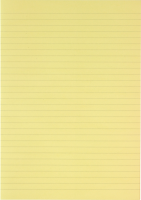 Konceptpapir A3 falset til A4 80gr LINIERET gul, 250 ark