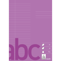 Bantex skoleh&aelig;fte A4 32 linjer og uden linjer lilla