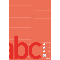 Bantex gloseh&aelig;fte A5 linjeret med midterlinje r&oslash;d