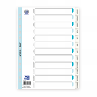 Elba Strong-Line register A4 hvid med sorte tal Jan-Dec