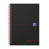Oxford Black n´Red karton notesbog A5 linieret