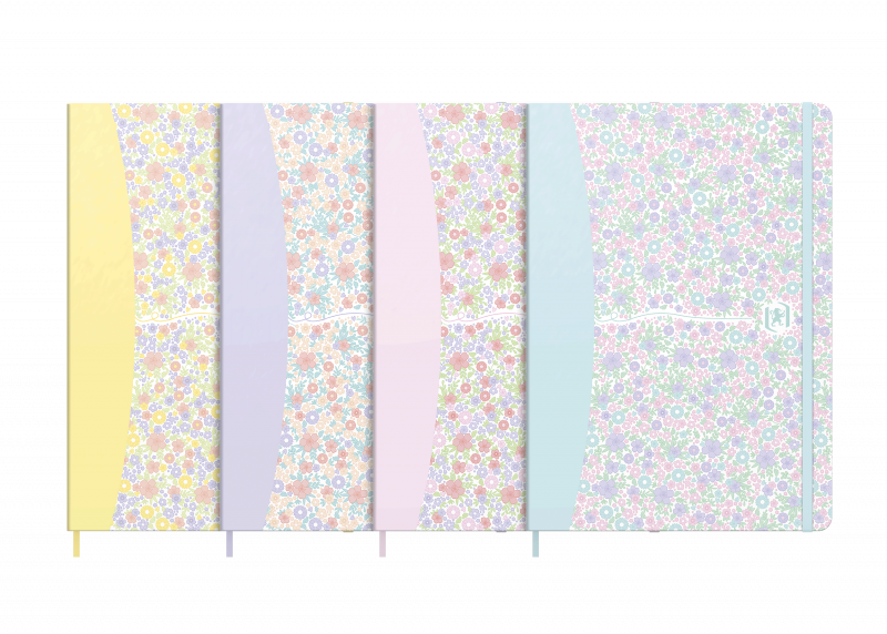 Oxford Floral A5 notesbog og dagbog med 5mm ternog 160 sider