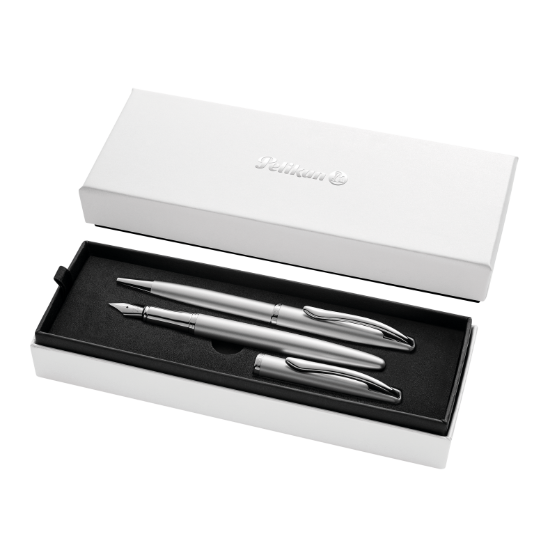 Pelikan Jazz Noble Elegance sæt med fyldepen og kuglepen sølv