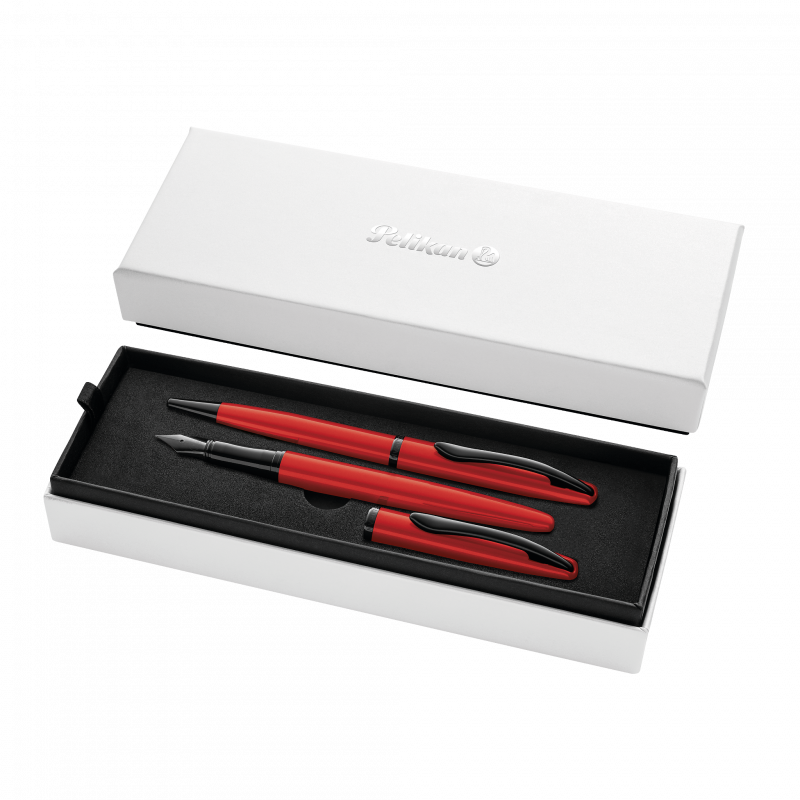 Pelikan Jazz Noble Elegance sæt med fyldepen og kuglepen rød